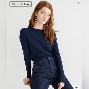 J. Crew Cashmere Crewneck Sweater Navy Size Small